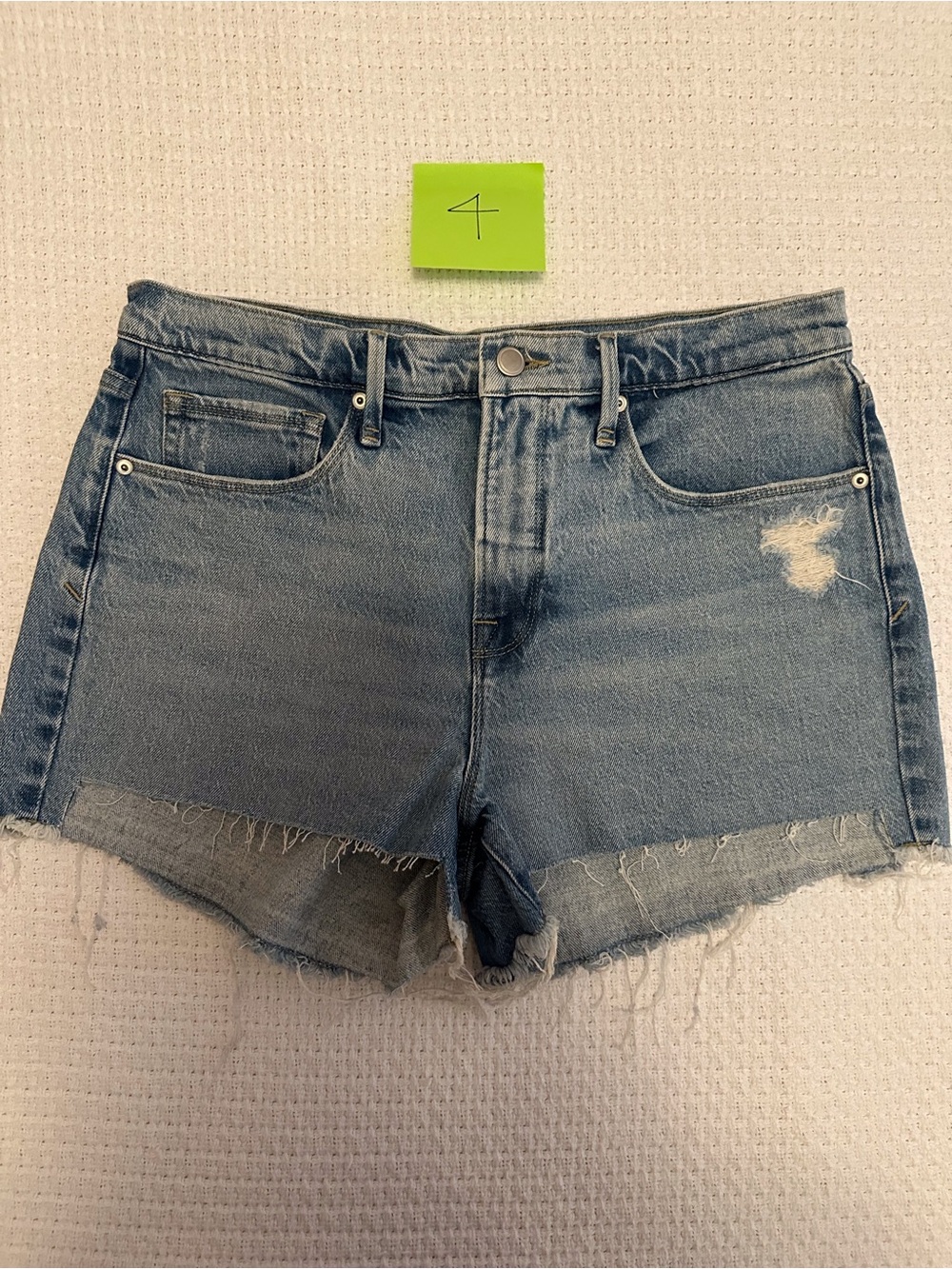 NWOT Good American Distressed Denim Cutoff Shorts